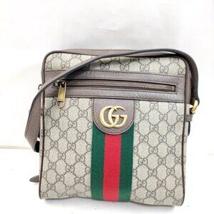 Gucci Shoulder Bag Brown PVC 760-032825